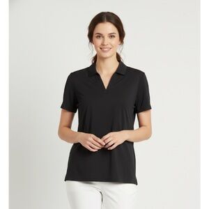 GRAND SLAM Performance Moisture Wicking Collared Polo Shirt, Women’s XL, Black